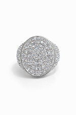 Load image into Gallery viewer, Althéa Full Pavé Signet Ring – White Gold