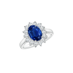 Load image into Gallery viewer, Diana Ring - White Gold, Sapphire & Diamond