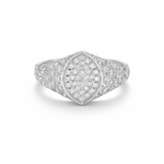 Load image into Gallery viewer, Marquise Pavé signet ring