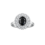 Load image into Gallery viewer, Black Diamond Marguerite Ring
