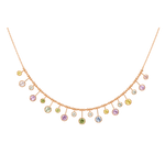 Load image into Gallery viewer, Pastel Sapphire Cascade Necklace