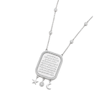 Load image into Gallery viewer, Ayat Al Kursi Necklace - Natural Diamonds - White Gold