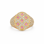 Load image into Gallery viewer, Colored Pink sapphire Signet Ring