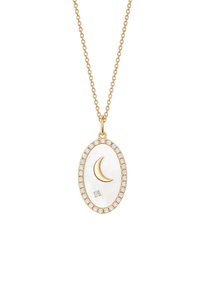 Luna Medallion Diamond Necklace