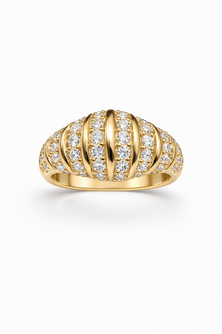 Valéria Ribbed Signet Ring