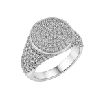 Load image into Gallery viewer, Althéa S Pavé Signet Ring – White Gold