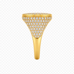 Load image into Gallery viewer, Althéa S Pavé Signet Ring – Yellow Gold