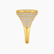 Althéa S Pavé Signet Ring – Yellow Gold