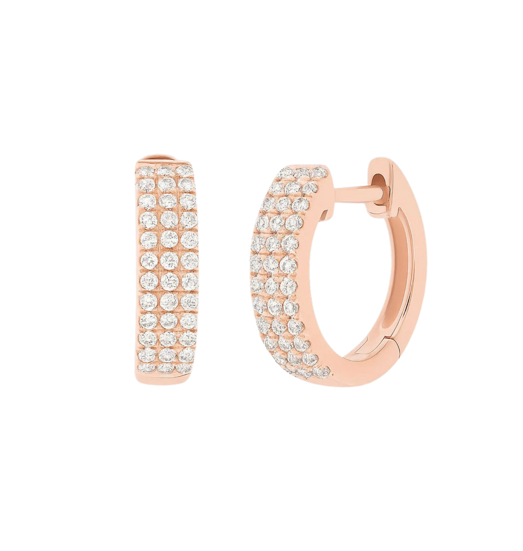 Huggies in rose gold