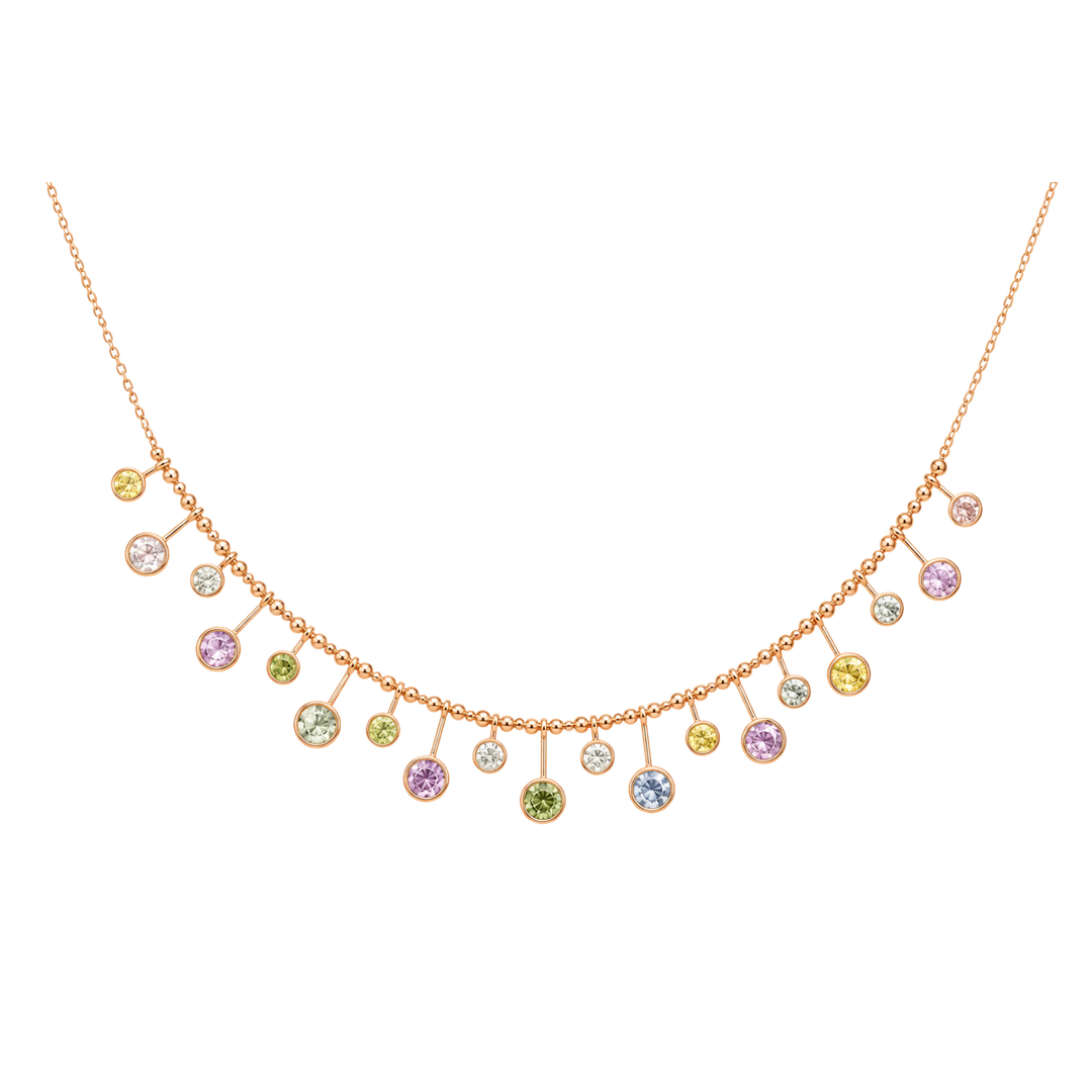 Pastel Sapphire Cascade Necklace
