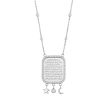 Load image into Gallery viewer, Ayat Al Kursi Necklace - Natural Diamonds  - White Gold