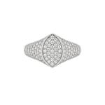Load image into Gallery viewer, Marquise Pavé signet ring
