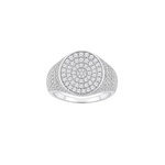 Load image into Gallery viewer, Althéa Pavé Signet Ring – White Gold