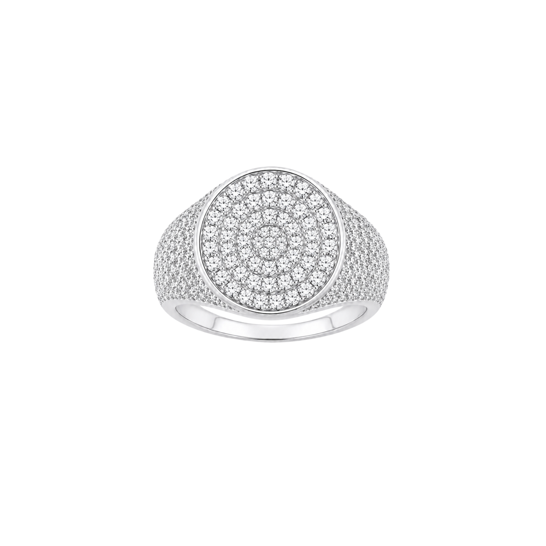 Althéa Pavé Signet Ring – White Gold