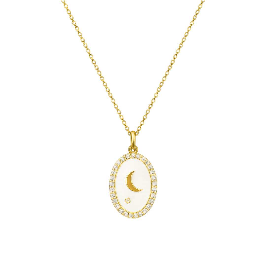 Luna Medallion Diamond Necklace