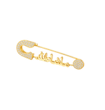 Load image into Gallery viewer, Mashallah Diamond Pin in 18kt Yellow Gold